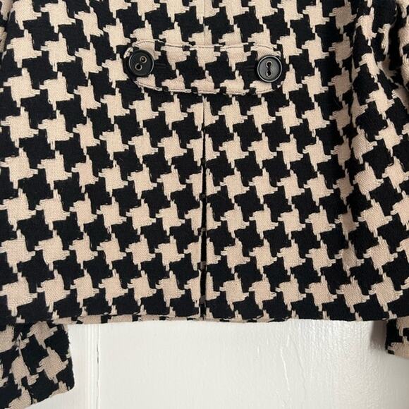 SUMMER SALE | Nine West Black & Tan Houndstooth Blazer - Size 10 - Picture 9 of 12